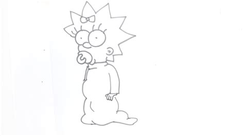 Drawing How To Draw Maggie Simpson Step By Step Youtube