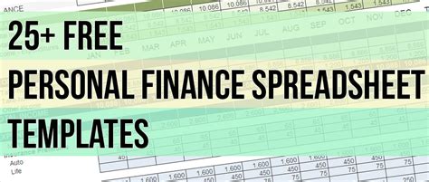 Finance Spreadsheet Template Collection