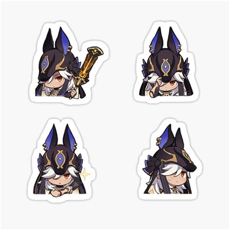 Cyno Emote Pack Sticker For Sale By Kkkohi Redbubble