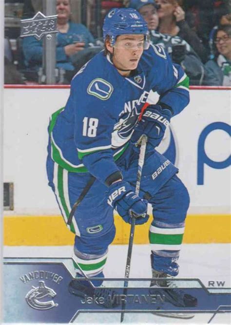 That is just lovely stuff from @jake_virtanen and j.t. Jake Virtanen - Vancouver Canucks 2016-2017 Upper Deck s.1 ...