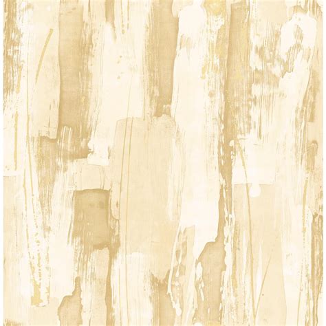 Seabrook Designs Kemper Metallic Gold And Off White