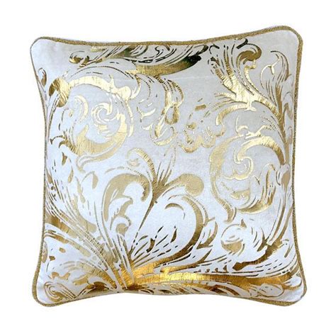 Designer Gold Foil Printed Throw Pillow Cover Velvet Throw Pillows