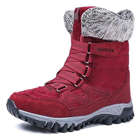women warm padded plush snow boots winter boots trekking boots hiking winter boots non slip