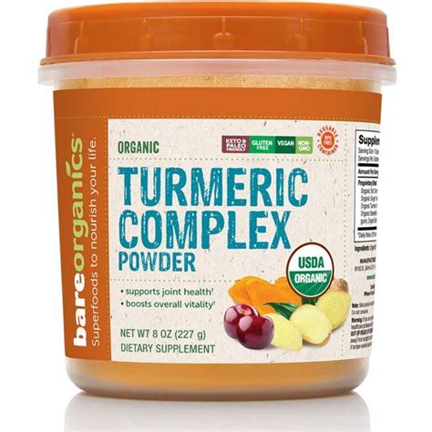 Bareorganics Organic Turmeric Complex Powder Oz Pwdr Swanson