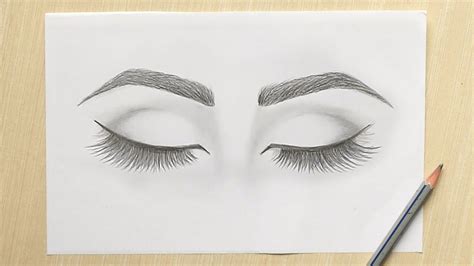 Closed Eye Drawing How To Draw Closed Eye For Beginners With