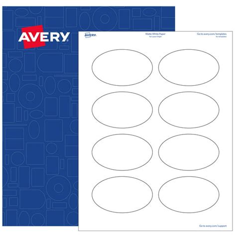 Avery Oval Labels 2 X 3 13 White Matte 800 Printable Labels