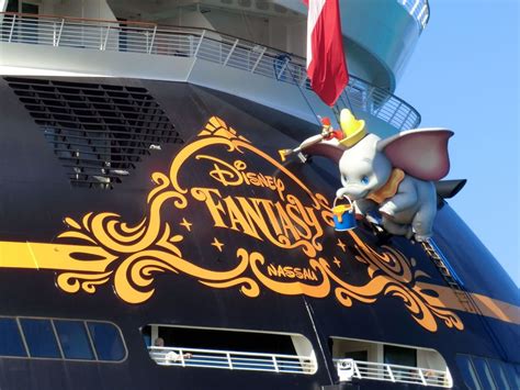 The Back Of The Ship With Dumbo Hanging On Best Cruise Ships Disney