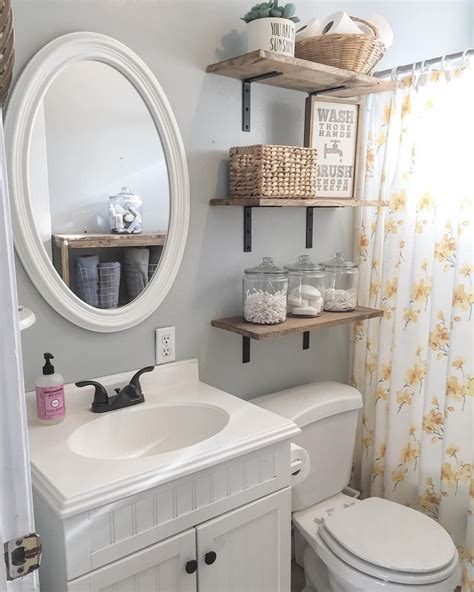 Keep reading for tons of bathroom decorating ideas on a budget of. 8+ Bathroom Floating Shelves Design to Save Room ...