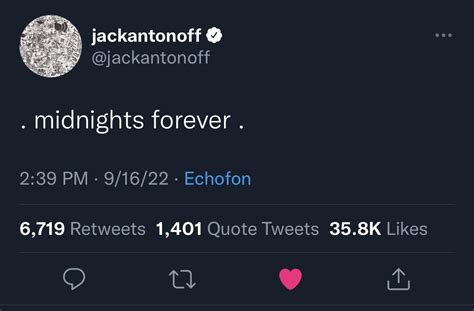 Jack Tweets About Midnights After Taylors New Instagram Post R