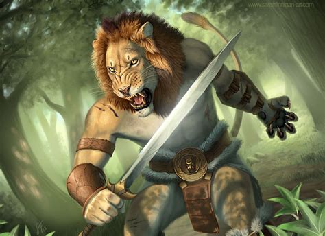 Lion Warrior Warrior Dungeons And Dragons Characters Furry Art