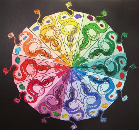 Dragon Color Wheel Wip By Leustante On Deviantart