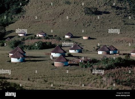 Houses With Thatched Roofs In A Village Transkei Eastern Cape South