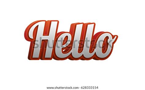 Hello Text Title Headline 3d Fancy Stock Illustration 628333154