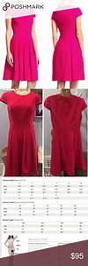 Papell Fit And Flare Shock Pink Dress Never Worn Size Chart