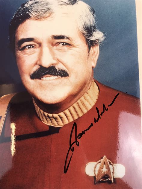 Autographed Color Photo Of James Doohan Aka Scotty Star Tr