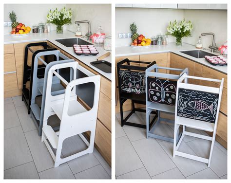 A learning tower, kitchen helper, & montessori step stool all in one modern, stylish tower! Kitchen tower Kitchen helper tower Kitchen stool Toddler ...