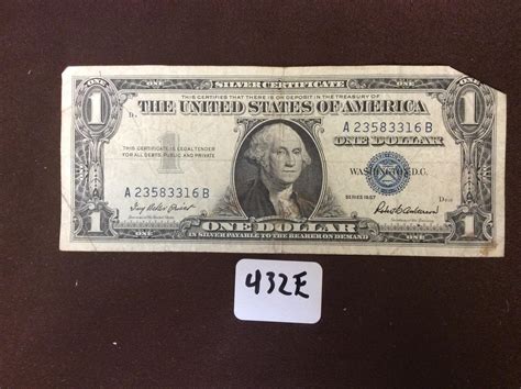 Sold Price Series 1957 Us Silver Certificate One Dollar Bill May 3