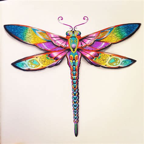 My Version Of Johanna Basfords Dragonfly In Enchanted Forest Using