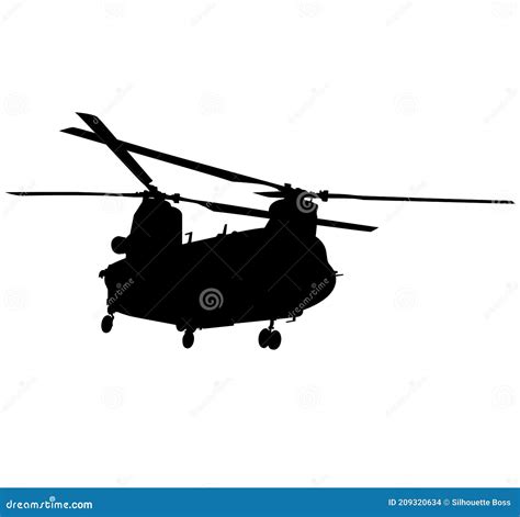 Ch 47 Chinook Twin Engine Transport Helicopter With Tandem Rotor