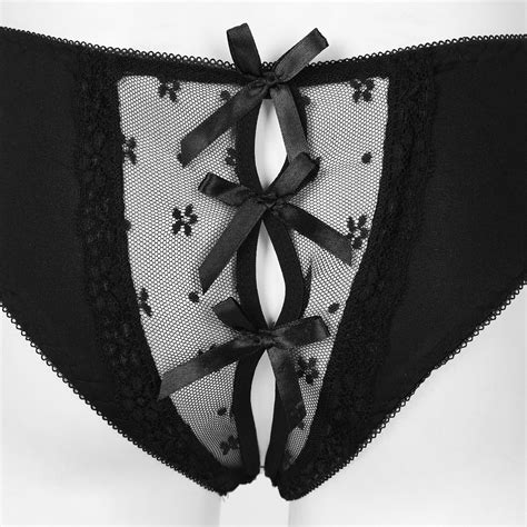 sexy crotchless women mesh knickers thong mesh lingerie bikini underwear sheer ebay