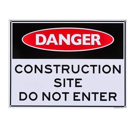 Large Sign Construction Site Do Not Enter Sandleford
