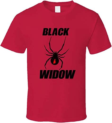 Black Widow Spider Dangerous Arachnid T T Shirt S Red