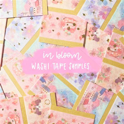 In Bloom Washi Tape Samples Etsy