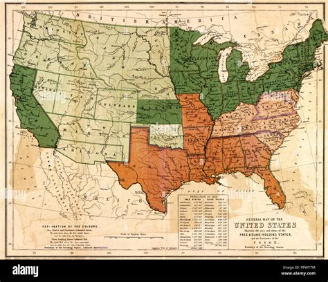 American Civil War Map 1861 Hi Res Stock Photography And Images Alamy