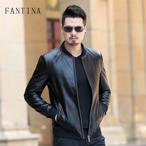 2017 New Brand Pu Leather Jacket Men Fashion Casual Mens Windproof Coats Stand Collar Zipper