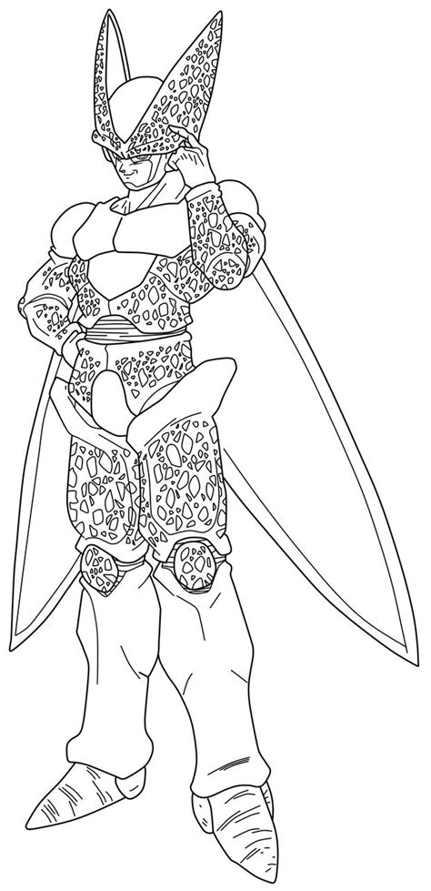 Cell Dragon Ball Z Coloring Pages Coloring Pages