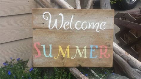 Items Similar To Welcome Summer Sign With Summer Color Palette On
