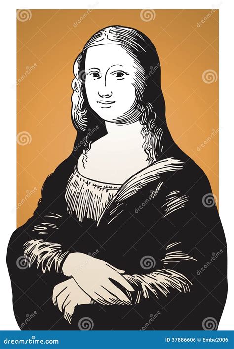 Mona Lisa Portrait Cartoon Vector 112565949
