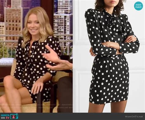 Kellys Black Polka Dot Dress On Live With Kelly And Ryan Dot Dress