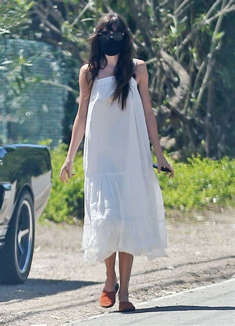 Dakota Johnson In Long White Dress Out In Malibu Gotceleb