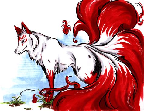 Another Kitsune By Rouxberry On Deviantart Fox Art Mythical