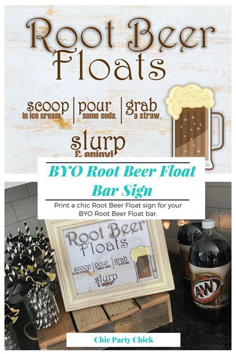 Root Beer Float Bar Sign Build Your Own Bar Printable Sign Etsy