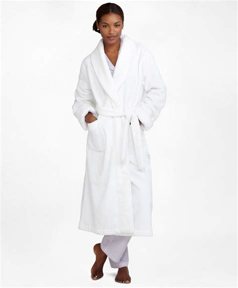 Lyst Brooks Brothers Terry Cloth Robe In White