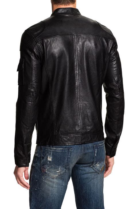 Men S Black Genuine Lambskin Leather Slim Fit Biker Motorcycle Jacket Fl412 Men S Clothing