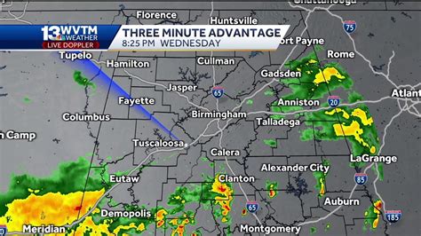 Wvtm 13 Live Doppler Radar Tracks Storms In Alabama Youtube