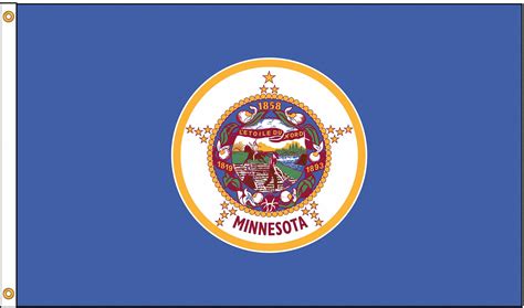 Nylglo Minnesota State Flag 5 Fth X 8 Ftw Indoor Outdoor 5jfk2