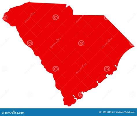South Carolina Map State In The Southeastern Region Of The United