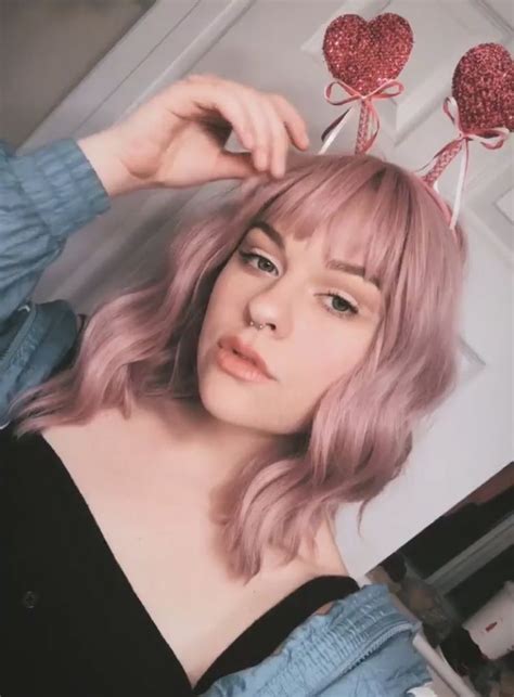 Pink Wig Hair With Bangs Valentines Day Look Hairstyles With Bangs