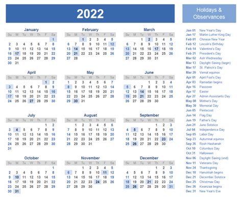 Yearly Calendar 2022 Free Calendarsu 2022 Calendar With Uk Bank
