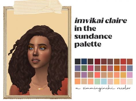Imvikai‘s Claire Hair In The Sundance Palette At Simminginchi Sims 4