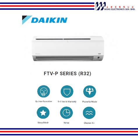 Daikin Aircond Non Inverter R32 1 5HP FTV35PB With Smart Control