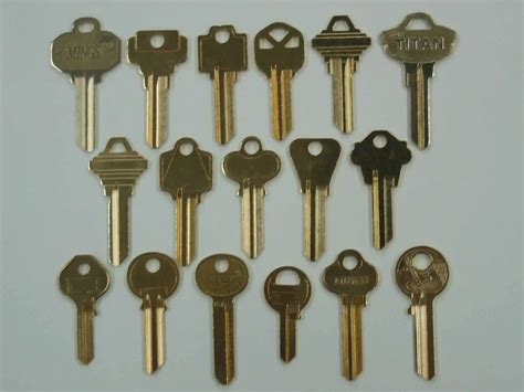 Brass Key Blank With Brass Finished In Look Alike Series Brass Key
