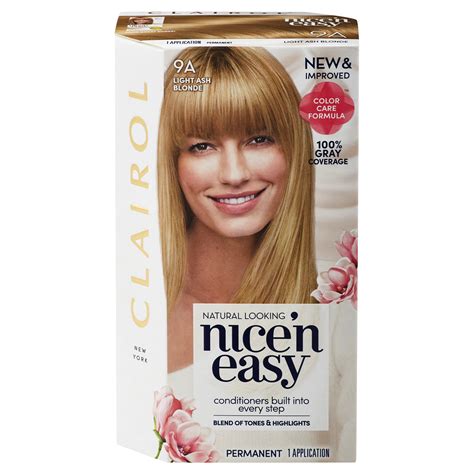 Clairol Nice N Easy Natural Looking Hair Color Light Ash Blonde 9a Permanent Hair Color