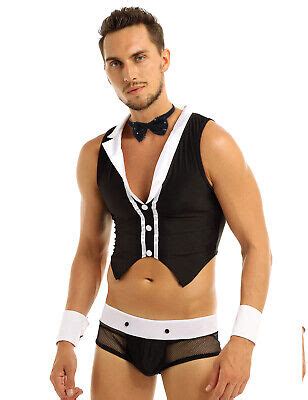 Sexy Herren Männer Kellner Kostüm Outfit Striptease Stripper Dance Barkeeper Set eBay