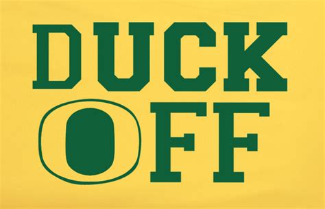 Gold Oregon Ducks Duck Off Funny Football College Tee Tshirt T Shirt