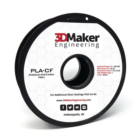 carbon fiber pla pro series filament 3dmaker engineering